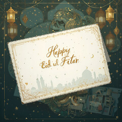 Eid ul fitar greeting card 