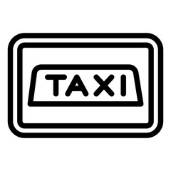 Taxi Signal Vector Icon