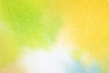 Abstract yellow watercolor style Japanese paper background materia