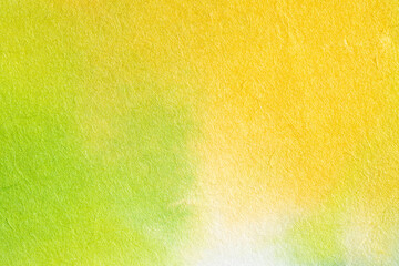 Abstract yellow watercolor style Japanese paper background materia