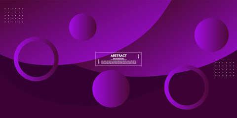 Modern purple geometric business banner design. Creative banner design with wave shape and lines as template. Simple horizontal banner. Vector Eps10
