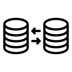 Data Exchange Vector Icon