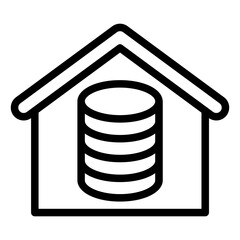 Data Warehouse Vector Icon