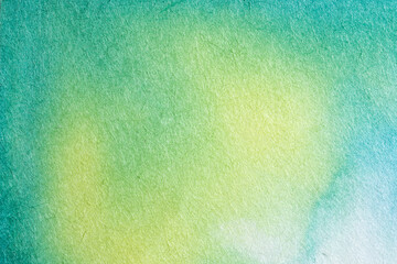Abstract green watercolor style Japanese paper background material