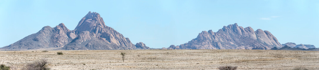granite inselberg mountain range in desert, Grosse Spitzkoppe, Namibia