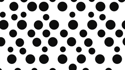 Stylish seamless polka dot pattern in black and white for modern design and fashion elements