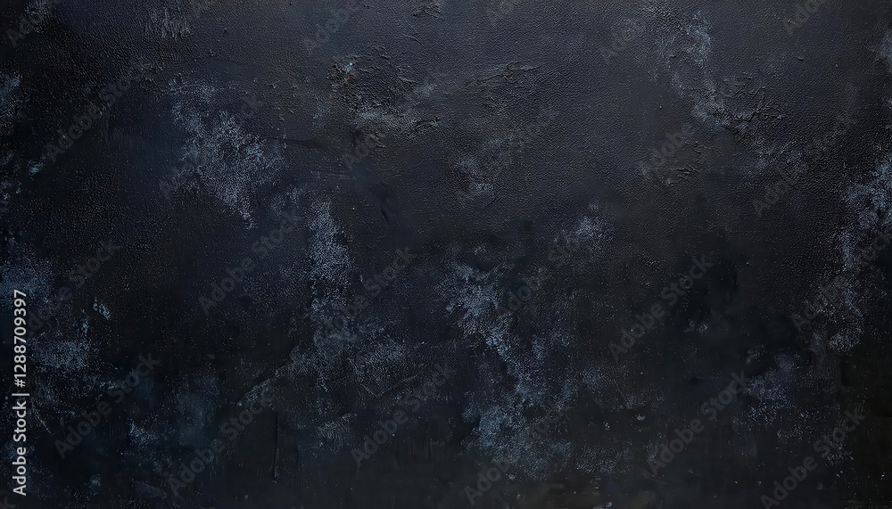 Poster dark textured background with faint blue highlights, abstract graphic surface for creative designs a
