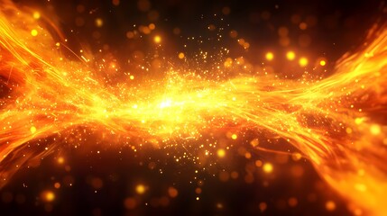 Obraz premium An abstract fiery explosion of light and energy is displayed