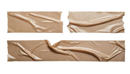 adhesive tape wrinkle set  isolated on a transparent background 