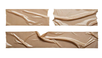 adhesive tape wrinkle set  isolated on a transparent background 