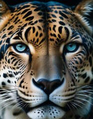 Obraz premium A close up portrait of a cheetah staring at the viewer