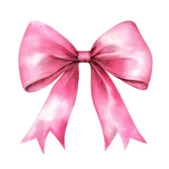 Pink bow positioned on a black background with a focus on texture and contrast isolated on transparent background.