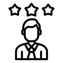 Obraz premium Employee Ratings Vector Icon