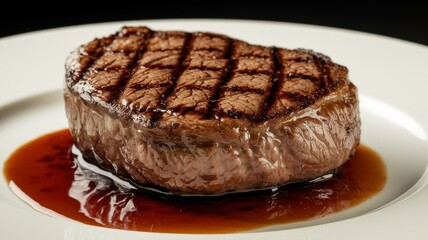 Juicy Steak, with Red Wine Reduction