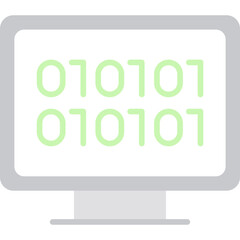 Binary Code Icon Vector Element
