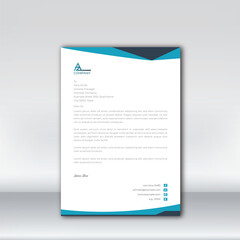 Letterhead design template for business. Simple and fist class letterhead design. Print for ready free download.