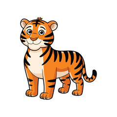 Tiger Silhouette With white background