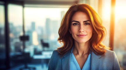 Fototapeta premium Female doctor in white coat with stethoscope, smiling confidently, head and shoulders portrait, professional studio lighting.