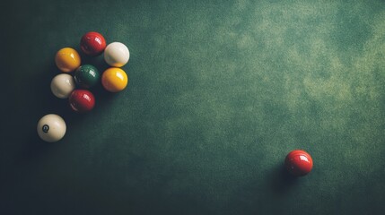 Snooker game perspective aerial view of a snooker table indoor sports arena photography bird's eye view ball arrangement