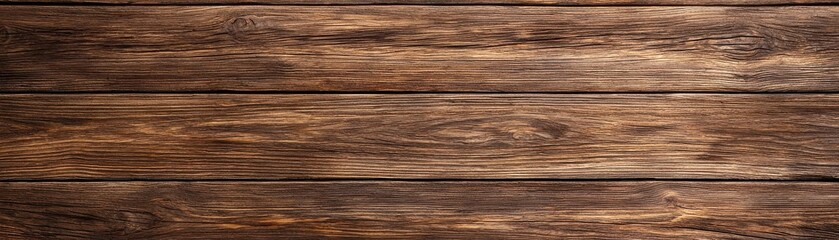 Fototapeta premium A textured wooden surface showcasing rich brown hues and natural grain patterns, ideal for rustic or vintage themes.