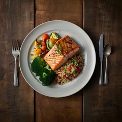 Gourmet Healthy Meal &ndash; Deliciously Plated Food with Rustic Presentation