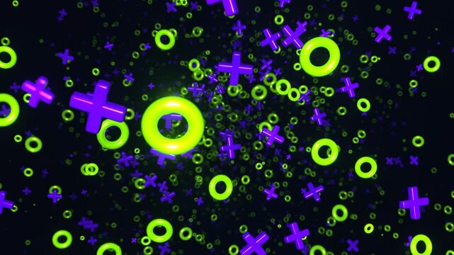 Purple and Light Green XO Tunnel Background VJ Loop l 4K