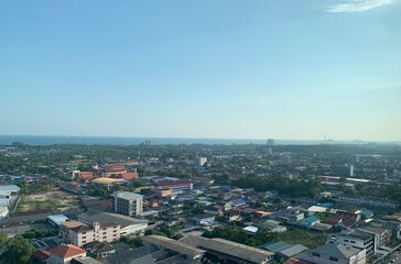Buildings in the seaside city, Sriracha, Chonburi, Thailand