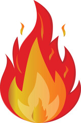 Fire icon illustration design on white background