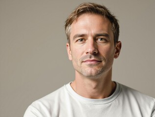 Fototapeta premium Portrait studio d’un homme sur fond coloré