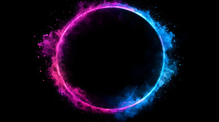 Obraz premium Abstract background ,abstract colored dust explosion on a black background.abstract powder splatted background,Freeze motion of color powder exploding