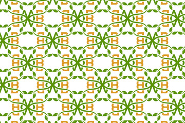 Colorful abstract leave shape seamless pattern background template. Modern element set in hand drawn style. 