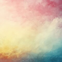 Pastel-hued abstract scene with textures in pink, yellow, and blue, blending soft yet dynamic, creating an enchanting, uneven backdrop