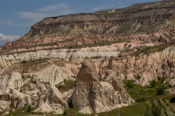 Cappadocia’s colorful rock formations, shaped by wind and water erosion, create a surreal landscape. Layers of volcanic rock reveal history, while valleys and cliffs form an awe-inspiring natural wond