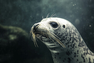 Close-Up of a Seal Underwater