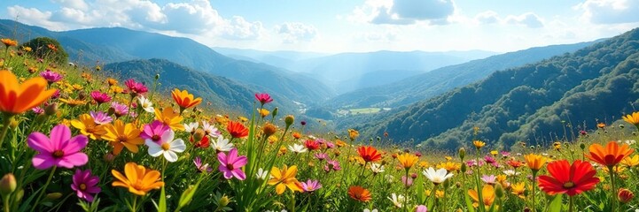Vista a?rea de uma floresta de lindas flores em plena florada, montanha, serra, beleza