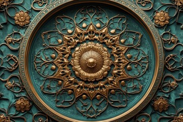 Obraz premium Islamic Decoration And Persian Ornament in 3d illustration 