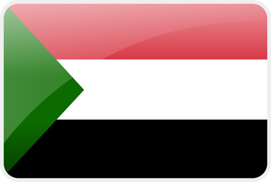 Flag Icon of Sudan Country,National Vector Flag Iconic Symbol and Colors of Sudan flag.