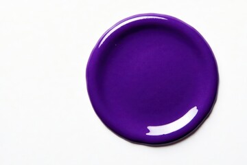 Dark purple circle nail polish blot, isolated on white , stock photo, texture, beauty