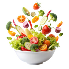 Vibrant Veggie Salad: Fresh & Healthy Recipe isolated on transparent background