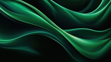 Color abstract waves background. Green and black curve lines backdrop. Luxury colorful wavy pattern. Elegant modern design element
