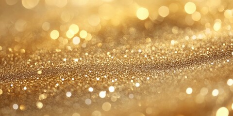 Golden Glitter Background With Sparkling Shimmer And Bokeh Lights Abstract Texture For Elegant
