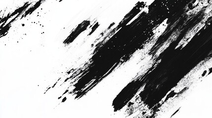 Black Ink Brush Strokes Abstract, texture, grunge