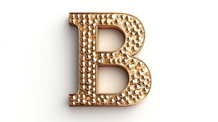 Golden Marquee Letter B, Stage Light , Alphabet