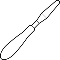Mixing knife outline vector