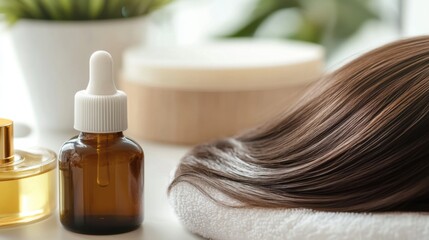 Naklejka premium Hair restoration procedure in a cozy wellness clinic. Featuring expert care and natural regrowth solutions