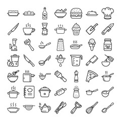 Culinary Icons Kitchen Utensils, Food, and Cooking Tools