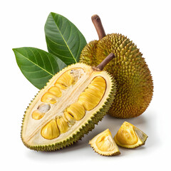 Fototapeta premium jackfruit with white background