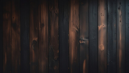 Fototapeta premium High-Detail Dark Wood Texture – Old Weathered Timber with Natural Scratches, Knots, and Rich Wooden Grain Patterns