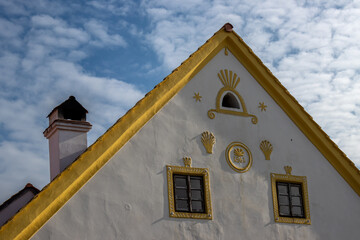 Detail of a house, Holasovice, Czechia