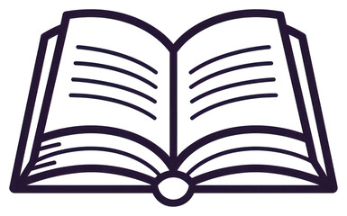 PNG Open book icon illustration reading simple.